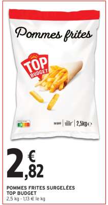 POMMES FRITES SURGELÉES TOP BUDGET
