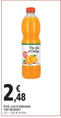 PUR JUS D'ORANGE TOP BUDGET