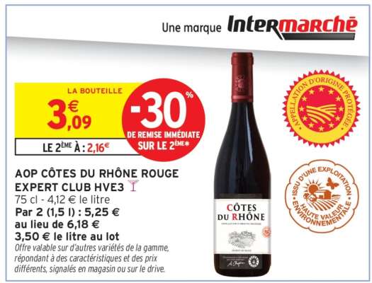 AOP CÔTES DU RHÔNE ROUGE EXPERT CLUB HVE3