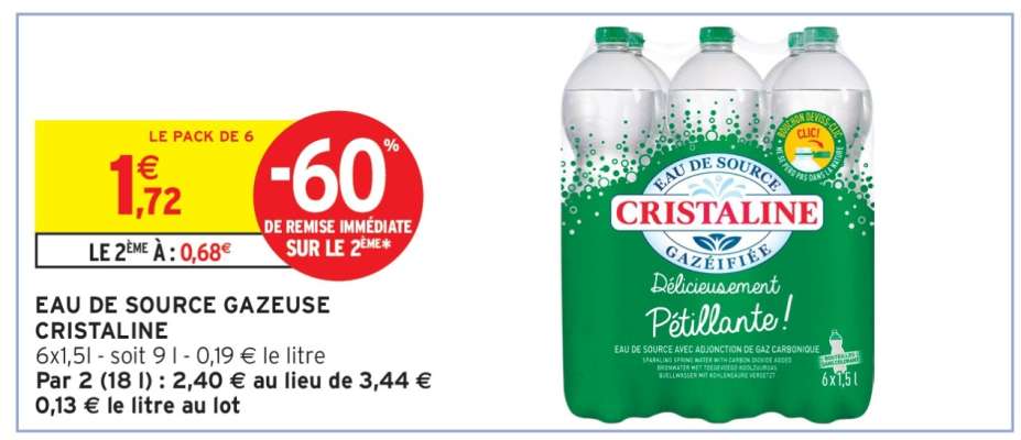 Eau de Source Gazeuse Cristaline