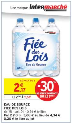 EAU DE SOURCE FIEE DES LOIS