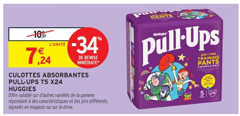 Culottes Absorbantes Pull-Ups T5 x24 Huggies