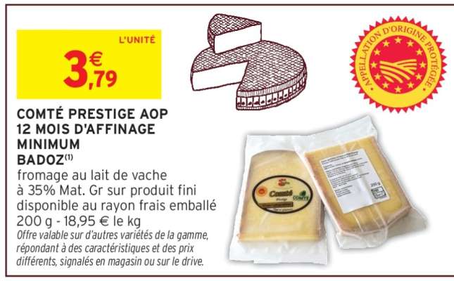 COMTÉ PRESTIGE AOP 12 MOIS D'AFFINAGE MINIMUM BADOZ