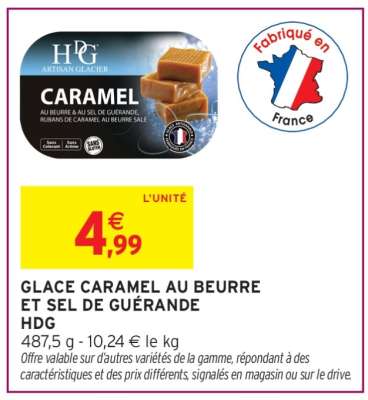 GLACE CARAMEL AU BEURRE ET SEL DE GUÉRANDE HDG