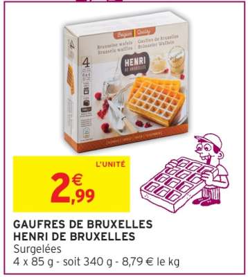 Gaufres de Bruxelles Henri de Bruxelles