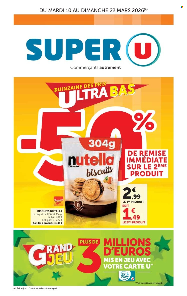 Catalogue SUPER U - 10/03/2026 - 22/03/2026. Page 1