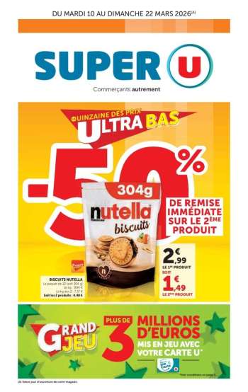 Catalogue SUPER U - 10/03/2026 - 22/03/2026.