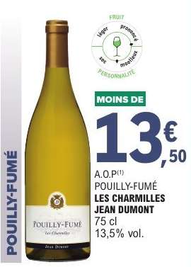 A.O.P Pouilly-Fumé Les Charmilles Jean Dumont