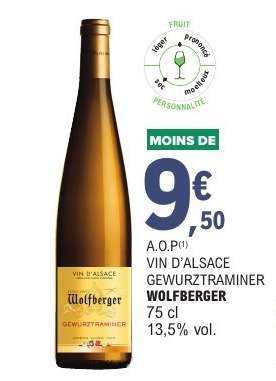 WOLFBERGER VIN D’ALSACE GEWURZTRAMINER