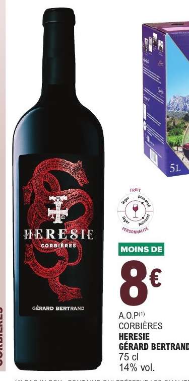 A.O.P.(1) CORBIÈRES HÉRESIE GÉRARD BERTRAND