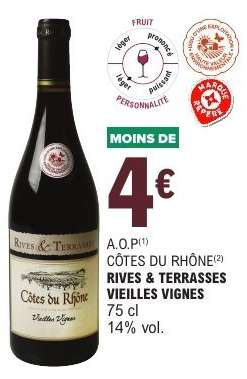 CÔTES DU RHÔNE RIVES & TERRASSES VIEILLES VIGNES
