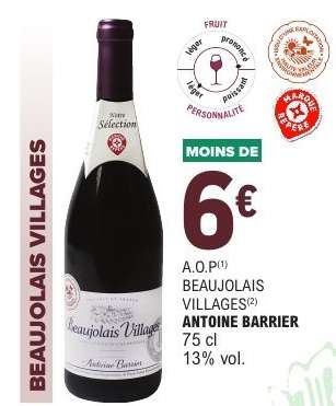 A.O.P Beaujolais Villages Antoine Barrier