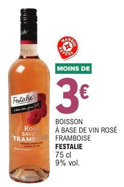 BOISSON À BASE DE VIN ROSÉ FRAMBOISE FESTALIE