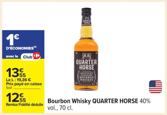 Bourbon Whisky QUARTER HORSE 40% vol., 70 cl