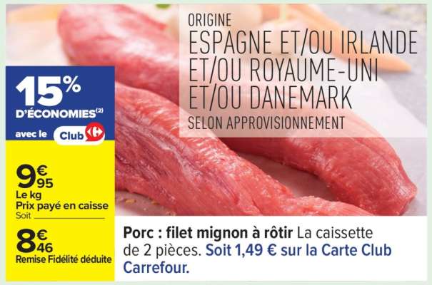 Porc : filet mignon à rôtir