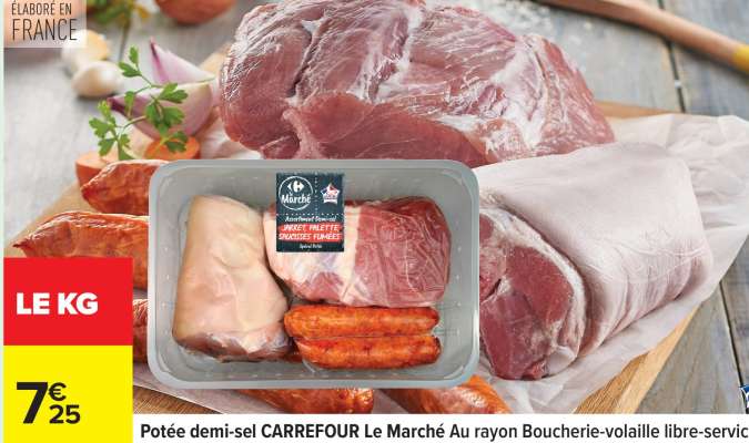 Potée demi-sel CARREFOUR Le Marché