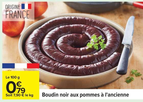 Boudin noir aux pommes à l'ancienne