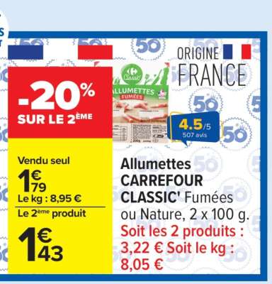 ALLUMETTES CARREFOUR CLASSIC