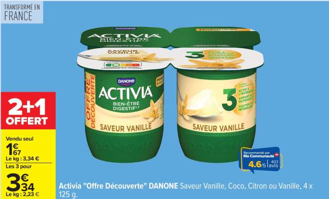 Activia "Offre Découverte" DANONE