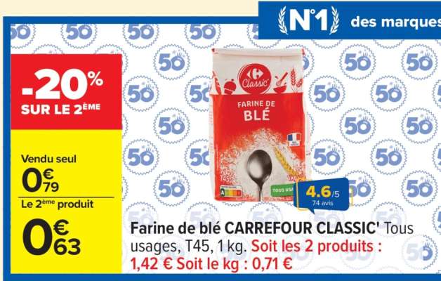 Farine de Blé Carrefour Classic
