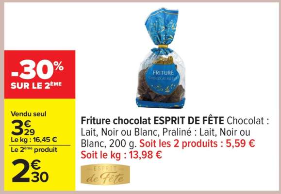 Friture chocolat ESPRIT DE FÊTE
