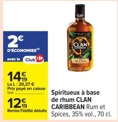 Spiritueux à base de rhum CLAN CARIBBEAN