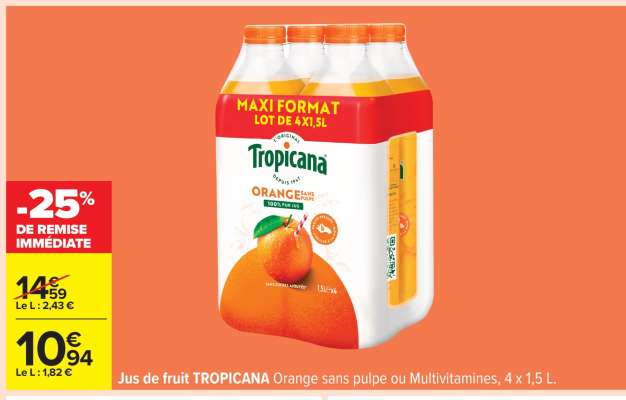 Jus de fruit TROPICANA
