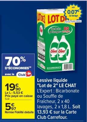 Lessive liquide «Lot de 2» LE CHAT