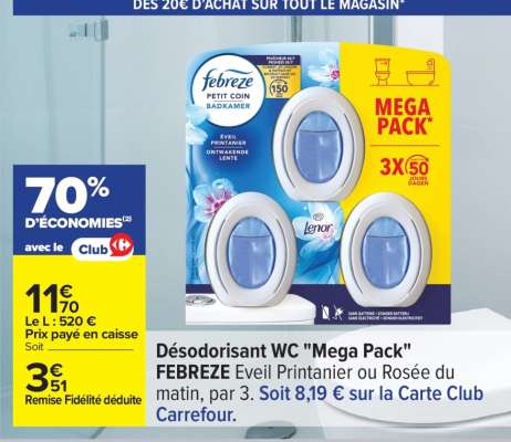 Désodorisant WC "Mega Pack" FEBREZE
