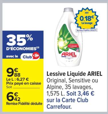 LESSIVE LIQUIDE "ARIEL"