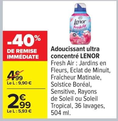 Adoucissant ultra concentré LENOR
