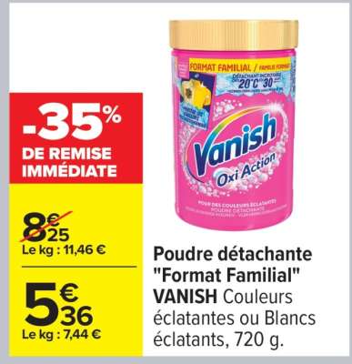 Poudre détachante «Format familial» VANISH