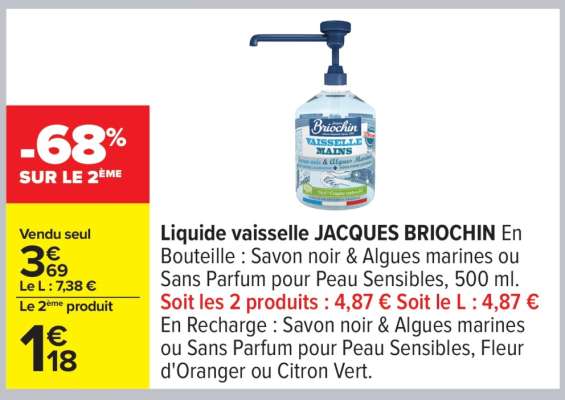 Liquide vaisselle JACQUES BRIOCHIN