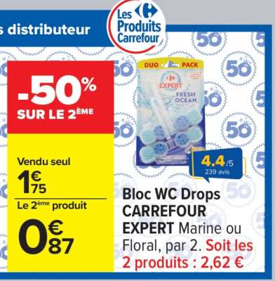 Bloc WC Drops CARREFOUR EXPERT
