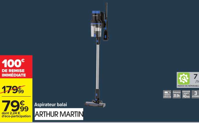 Aspirateur balai ARTHUR MARTIN
