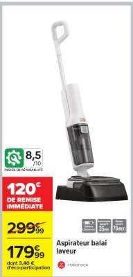 Aspirateur balai laveur