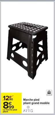 Marche pied pliant, grand modèle