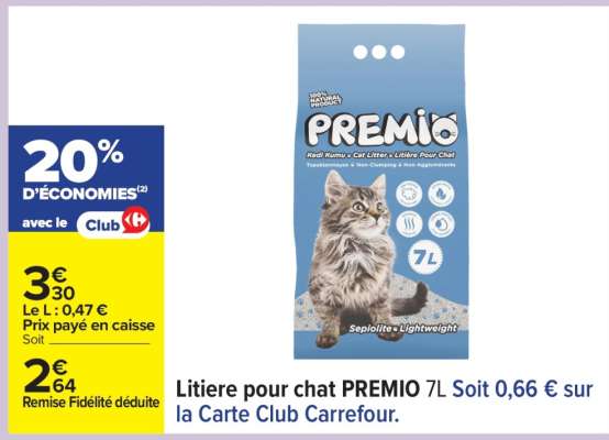 Litiere pour chat PREMIO 7L