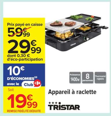 Appareil à raclette TRISTAR