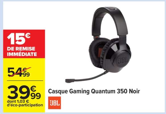 Casque Gaming Quantum 350 Noir