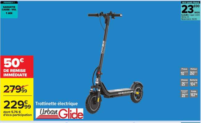 Trottinette électrique Urban Glide
