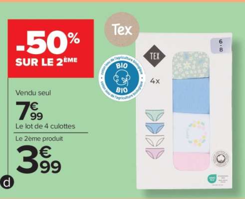 Tex - Lot de 4 culottes
