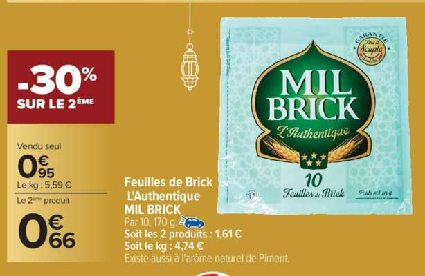 Feuilles de Brick L'Authentique MIL BRICK