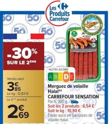 Merguez de volaille Halal