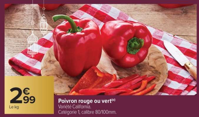 Poivron rouge ou vert