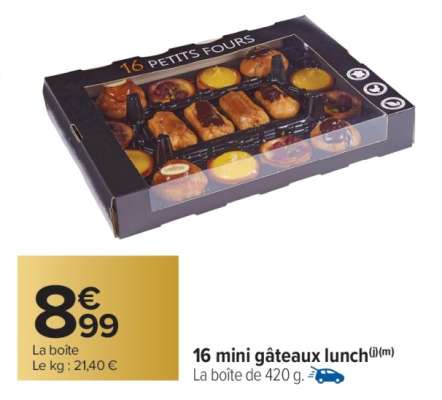 16 mini gâteaux lunch