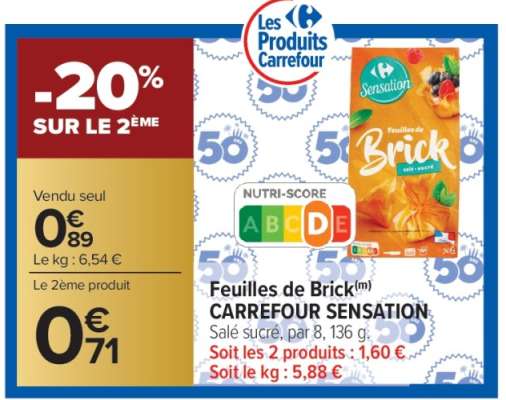 Feuilles de Brick CARREFOUR SENSATION
