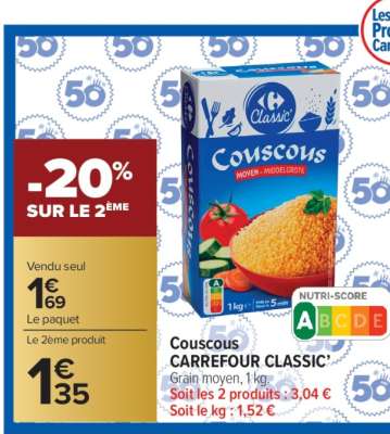 Couscous CARREFOUR CLASSIC’