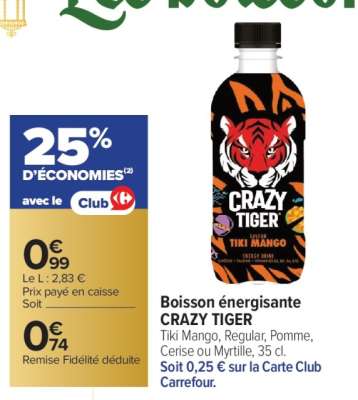 Boisson Énergisante Crazy Tiger