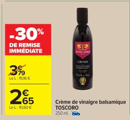 CRÈME DE VINAIGRE BALSAMIQUE "TOSCORO"
